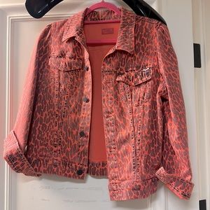 Mother faded Animal Print M size Denim Jacket